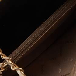 Pre Owned DKNY Cream Saffiano Leather Chain Satchel