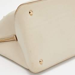 Pre Owned DKNY Cream Saffiano Leather Chain Satchel