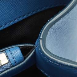 Pre Owned DKNY Blue Leather Bryant Park Chain Tote