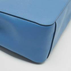 Pre Owned DKNY Blue Leather Bryant Park Chain Tote