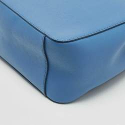 Pre Owned DKNY Blue Leather Bryant Park Chain Tote