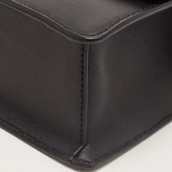 Pre Owned DKNY Black Leather Small Catherine Flap Shoulder Bag