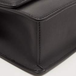 Pre Owned DKNY Black Leather Small Catherine Flap Shoulder Bag