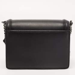 Pre Owned DKNY Black Leather Small Catherine Flap Shoulder Bag