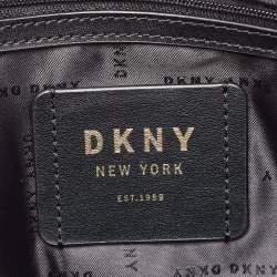 Pre Owned DKNY Red Croc Embossed Leather Cooper Top Handle Bag