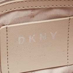 Pre Owned DKNY Beige Leather Bryant Dome Crossbody Bag
