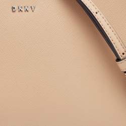 Pre Owned DKNY Beige Leather Bryant Dome Crossbody Bag