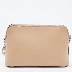 Pre Owned DKNY Beige Leather Bryant Dome Crossbody Bag