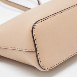 Pre Owned DKNY Beige Leather Bryant Dome Crossbody Bag