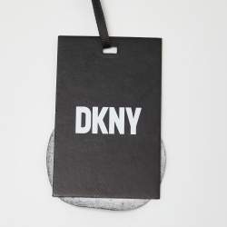 Pre Owned Dkny Black Signature Coated Canvas Padlock Tote