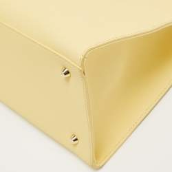 Pre Owned Dkny Yellow Leather Tote