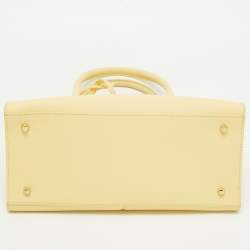 Pre Owned Dkny Yellow Leather Tote