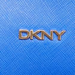 Pre Owned Dkny Blue Saffiano Leather Dome Shoulder Bag