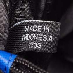 Pre Owned Dkny Blue Saffiano Leather Dome Shoulder Bag