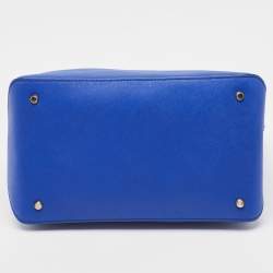 Pre Owned Dkny Blue Saffiano Leather Dome Shoulder Bag