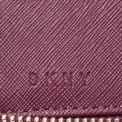 DKNY Burgundy Leather Vela Zip Around Wallet
