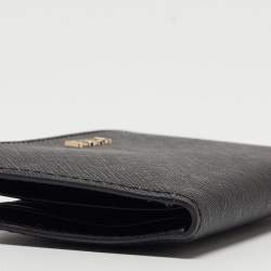 DKNY Black Leather Bryant Park Compact Wallet