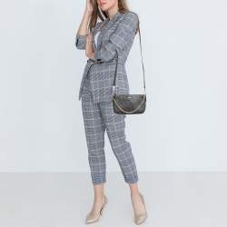 Pre Owned Dkny Black Signature Coated Canvas and Leather Bryant Park Crossbody Bag