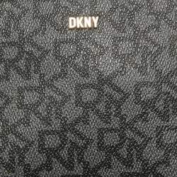Pre Owned Dkny Black Signature Coated Canvas and Leather Bryant Park Crossbody Bag