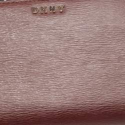 DKNY Burgundy Leather Bryant Zip Continental Wallet