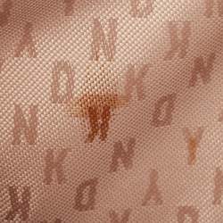 مملوكة مسبقًا DKNY Pink/Brown Leather and Suede Bryant Park Saffia Chain Bag