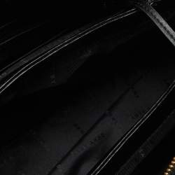 Pre Owned DKNY Black Leather Butterfly Embellished Paige Satchel