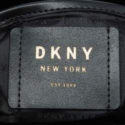 Pre Owned DKNY Black Leather Butterfly Embellished Paige Satchel