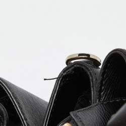 Pre Owned DKNY Black Leather Butterfly Embellished Paige Satchel