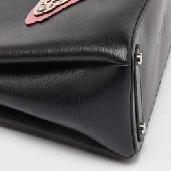 Pre Owned DKNY Black Leather Butterfly Embellished Paige Satchel