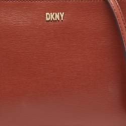 DKNY Brown Leather Dome Crossbody Bag