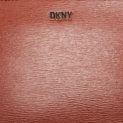 DKNY Brown Leather Dome Crossbody Bag