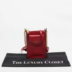 Pre Owned DKNY Red Leather Alexa Phone Crossbody Bag