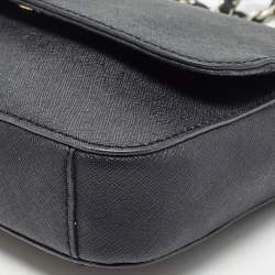 Pre Owned Dkny Black Leather Bryant Park Flap Shoulder Bag