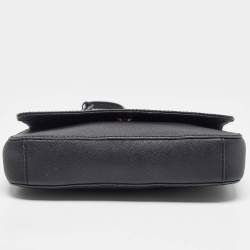 Pre Owned Dkny Black Leather Bryant Park Flap Shoulder Bag