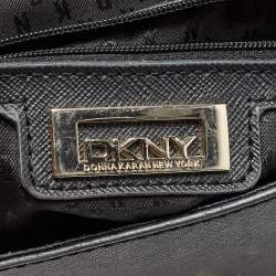 Pre Owned Dkny Black Leather Bryant Park Flap Shoulder Bag
