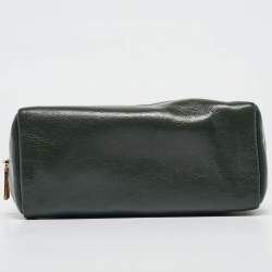 Pre Owned Dkny Green Quilted Glossy Leather Sofia Crossbody Bag