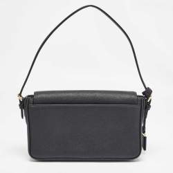 Pre Owned DKNY Black Leather Bibi East West Shoulder Bag