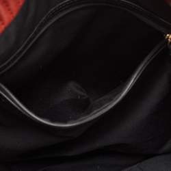 Pre Owned DKNY Brick Brown Leather Pinstripe Gansevoort Tote