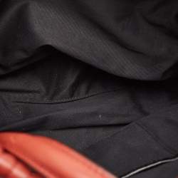 Pre Owned DKNY Brick Brown Leather Pinstripe Gansevoort Tote