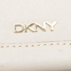 DKNY Grey Leather Bryant Park Edge Flap Crossbody Bag