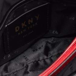 Pre Owned DKNY Red Quilted Leather Allen Flap Shoulder Bag