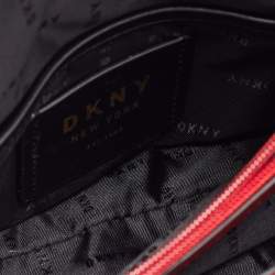 Pre Owned DKNY Red Quilted Leather Allen Flap Shoulder Bag