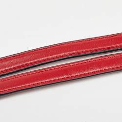 Pre Owned DKNY Red Quilted Leather Allen Flap Shoulder Bag