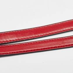 Pre Owned DKNY Red Quilted Leather Allen Flap Shoulder Bag