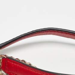 Pre Owned DKNY Red Quilted Leather Allen Flap Shoulder Bag