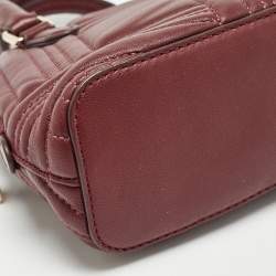 DKNY Burgundy Quilted Leather Mini Allen Satchel