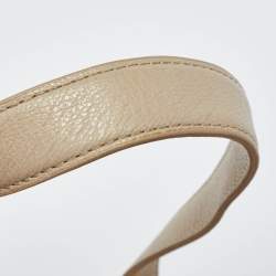Dkny Cream/Beige Monogram Canvas and Leather Zip Tote