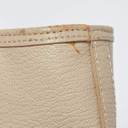 Dkny Cream/Beige Monogram Canvas and Leather Zip Tote