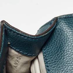 Pre Owned Dkny Teal Green Leather Elissa North South Crossbody Bag