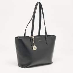 DKNY Black Leather Medium Bryant Tote